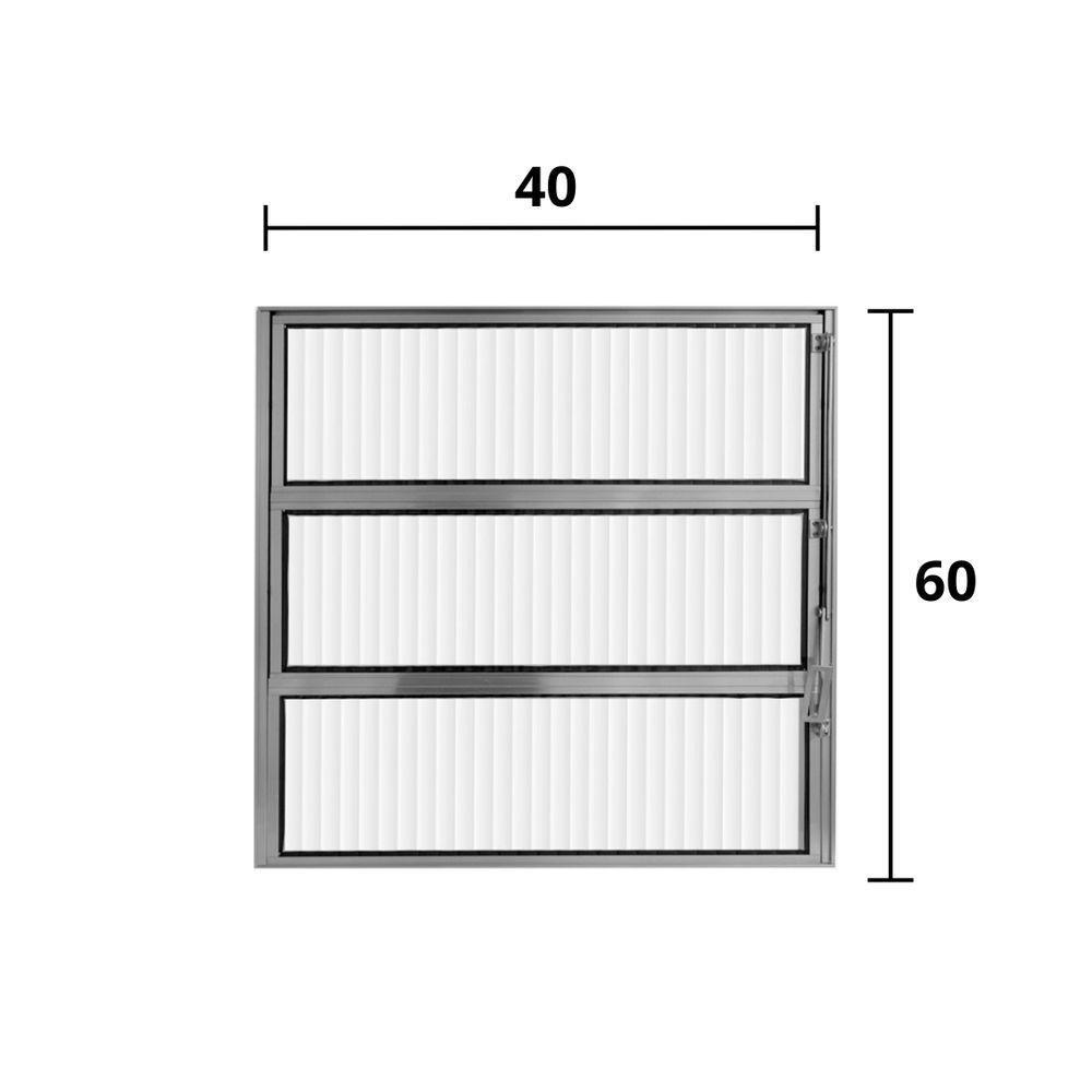 Vitro Basculante Alumínio Brilhante 60 (a) X 40 (l) - Hale - 2