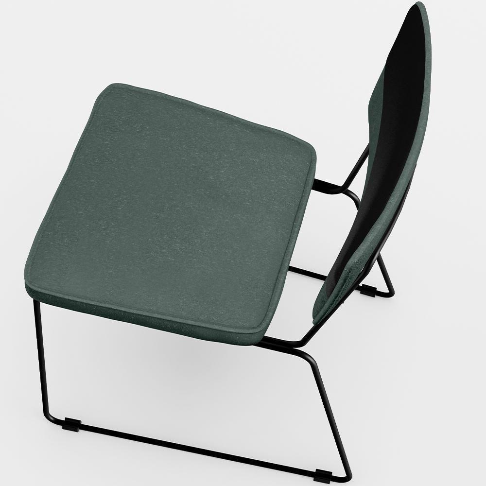 Kit 08 Cadeiras Estofada Faixa Corano Preto Verde Musgo - 3