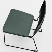 Kit 08 Cadeiras Estofada Faixa Corano Preto Verde Musgo - 3