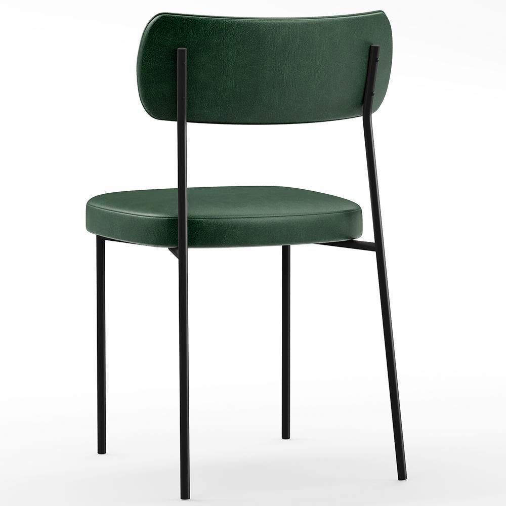 Kit 02 Cadeiras Estofada Para Couríssimo Verde Musgo - 2