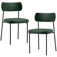 Kit 02 Cadeiras Estofada Para Couríssimo Verde Musgo - 1