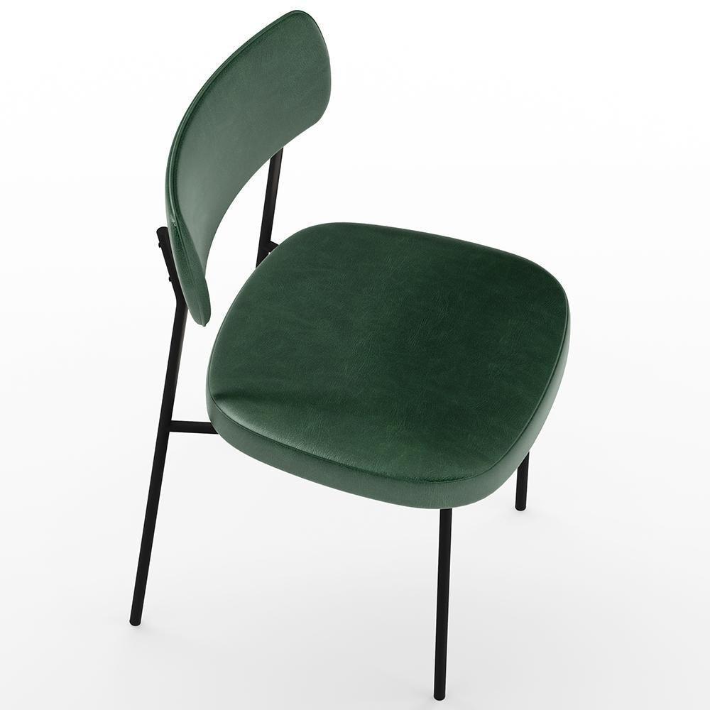 Kit 08 Cadeiras Estofada Para Couríssimo Verde Musgo - 4