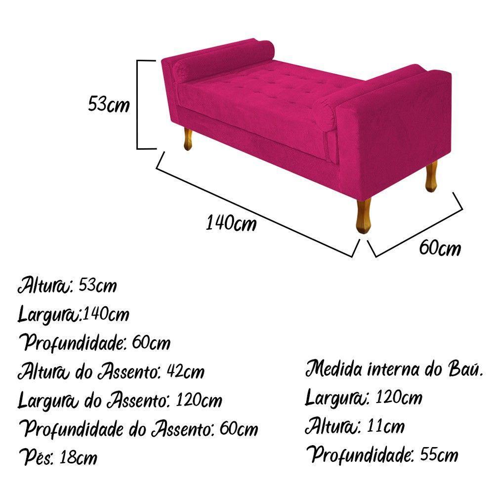 Recamier Félix Casal 140cm Suede Pink - 2