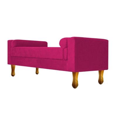 Recamier Félix Solteiro 90cm Suede Pink