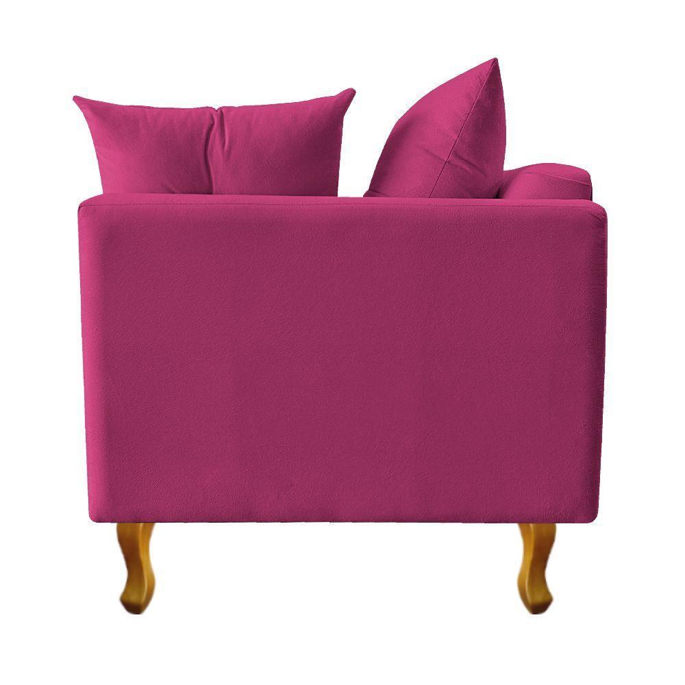Recamier Azura 140cm Com Almofada Lado Esquerdo Suede Cor Pink - 5
