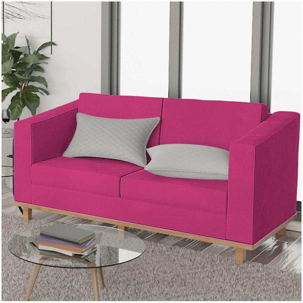 Kit Sofá 2 Lugares e 2 Poltronas Europa Suede Pink - 6