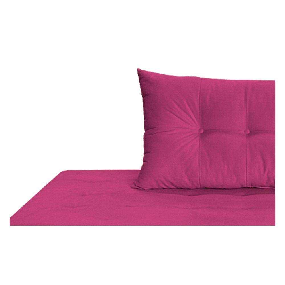 Recamier Azura 185cm Com Almofada Lado Esquerdo Suede Cor Pink - 2
