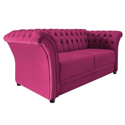 Namoradeira Chesterfield Sofia Suede Pink
