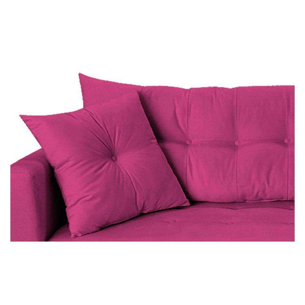 Recamier Azura 140cm Com Almofada Lado Direito Suede Cor Pink - 2