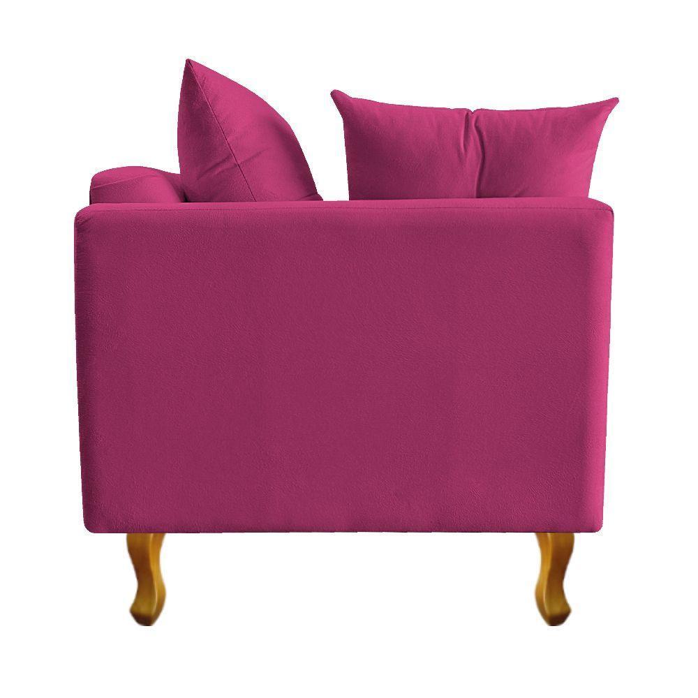 Recamier Azura 185cm Com Almofada Lado Direito Suede Cor Pink - 5