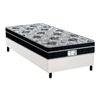 Cama Box Solteiro: Colchão Molas Probel Prolastic Born + Base Crc Courano White(88X188)