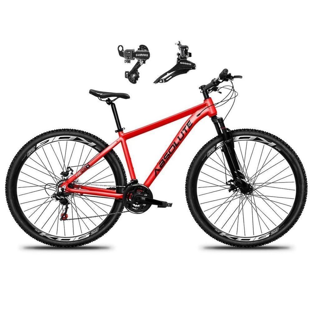 Bicicleta Aro 29 Absolute Nero 5 Alumínio 21v Câmbios Shimano Freio A Disco - Vermelho Tam.17 - 1
