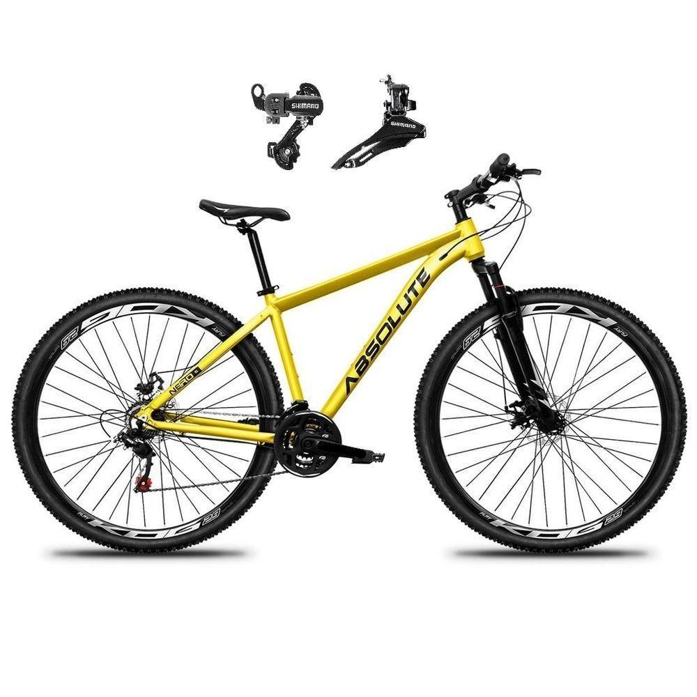 Bicicleta Aro 29 Absolute Nero 5 Alumínio 21v Câmbios Shimano Freio A Disco - Amarelo Tam.17 - 1