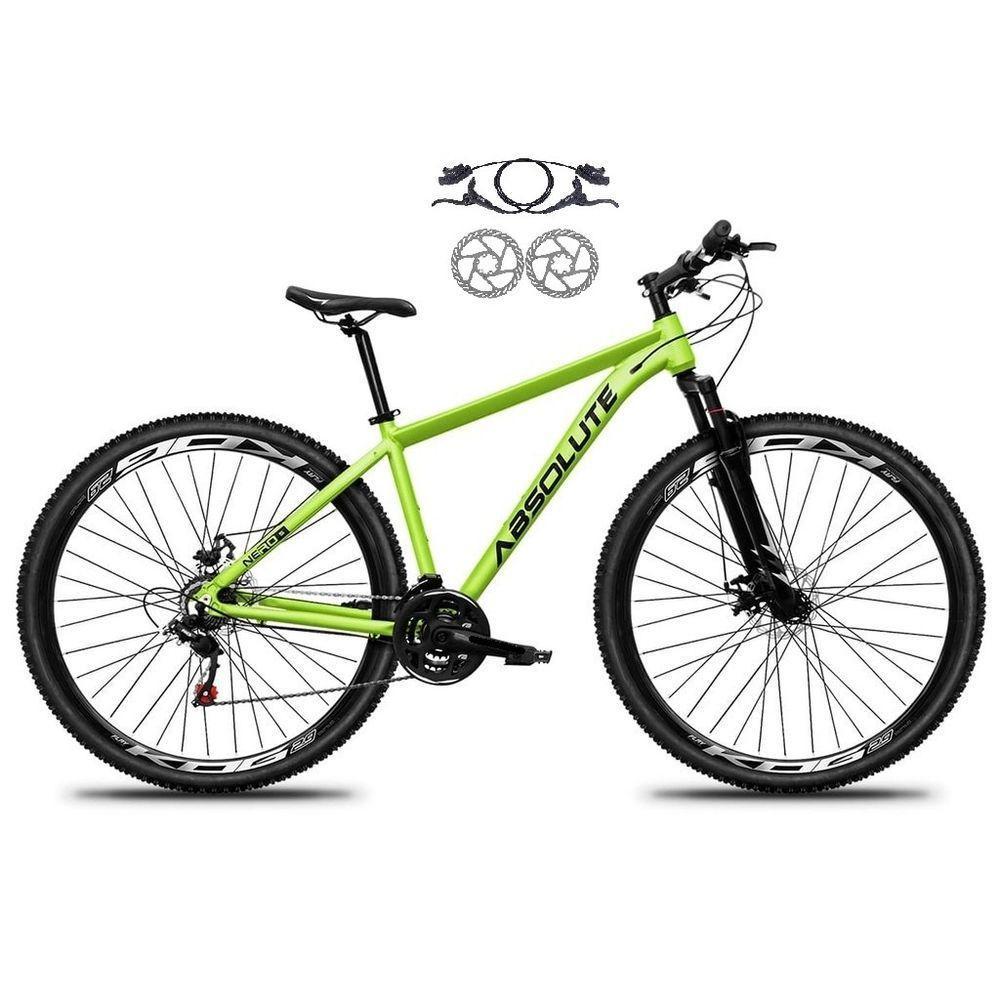Bicicleta Aro 29 Absolute Nero 5 Alumínio 21v Freio A Disco Hidráulico Garfo Suspensão - Verde Tam.21 - 1