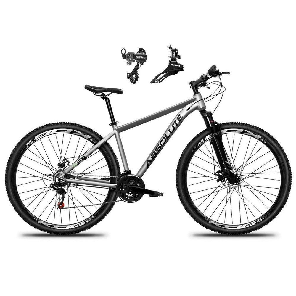 Bicicleta Aro 29 Absolute Nero 5 Alumínio 21v Câmbios Shimano Freio A Disco - Cinza Tam.17 - 1