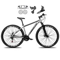 Bicicleta Aro 29 Absolute Nero 5 21v Alumínio Câmbios Shimano Freio Disco Hidráulico Garfo Suspensão - Cinza Tam.19 - 1