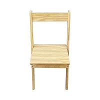 Kit 2 Cadeiras Dobraveis Madeira Padrão Sem Pintura Crua - Cor: Marrom