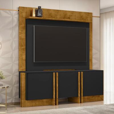 Home Estante Rack Orlando Para Tv Até 60 Polegadas Preto Fosco/naturale Preto