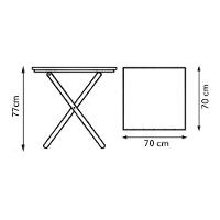 Jogo De Mesa 70x70 Com 2 Cadeiras E Mesa Aparador Tarimatã Para Area Gourmet - Preto - Cor: Preto