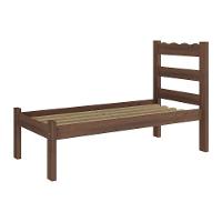 Cama De Solteiro Madeira Maciça Com Colchão Incluso Multimóveis Imbuia - 2