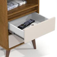 Kit 2 Mesa De Cabeceira Roma Quarto Com 2 Gavetas Freijo/off White - 3