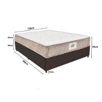 Base Box Cama Casal Com Colchão (138x59x188) Gazin Cr35222 Natural marrom