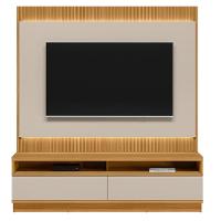 Rack Com Painel Modulado Para Tv Até 70 Polegadas Ripado Paulina Tauari/off White Fosco - 1