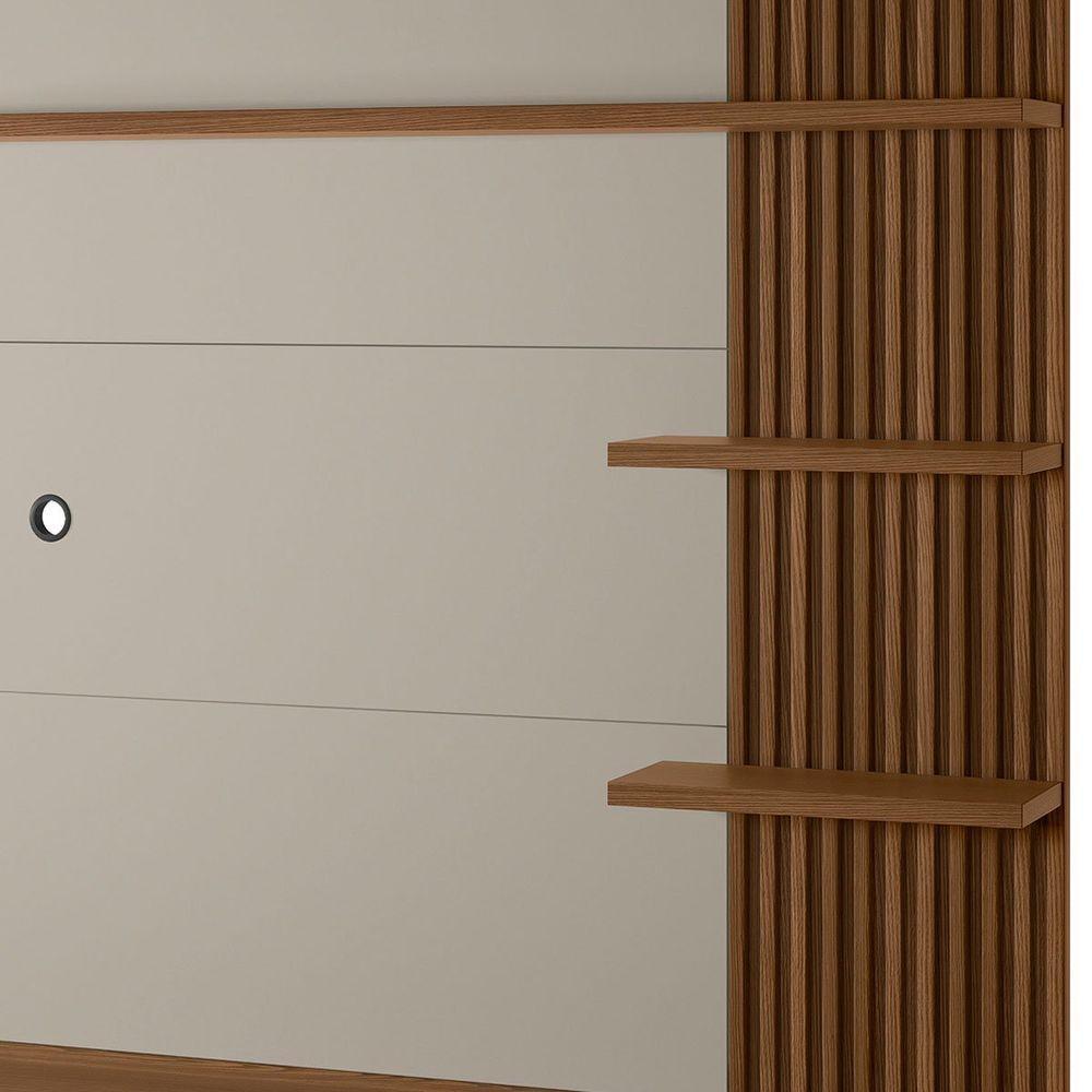 Painel Para Tv Até 65\" Ripado 2 Portas Com Nicho Marianne Freijo/off White - 5