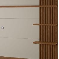 Painel Para Tv Até 65\" Ripado 2 Portas Com Nicho Marianne Freijo/off White - 5