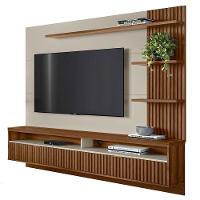 Painel Para Tv Até 65\" Ripado 2 Portas Com Nicho Marianne Freijo/off White - 9