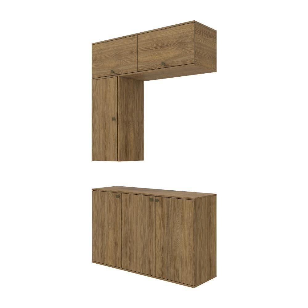 Conjunto Para Banheiro Kappesberg Celeste 4 Peças Nogueira 120cm - 4