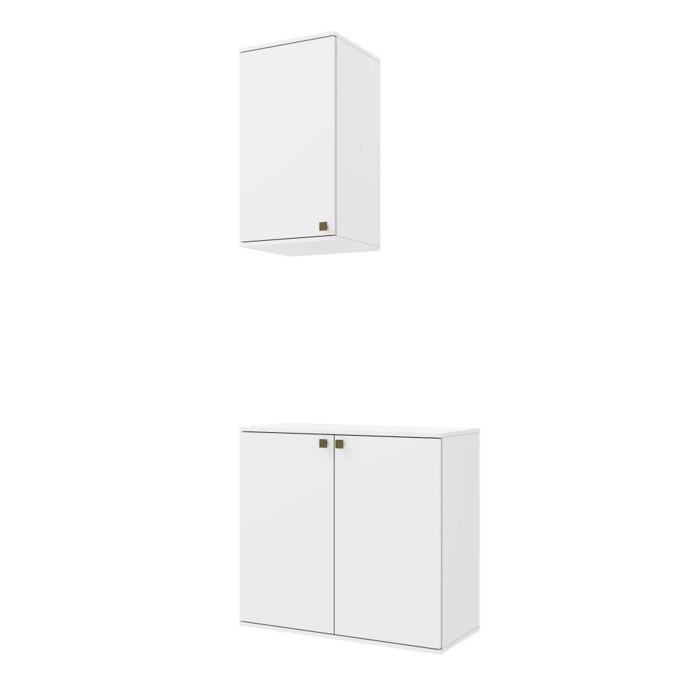 Conjunto Para Banheiro Com Aéreo Kappesberg Celeste 2 Peças Branco 80cm - 4