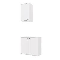 Conjunto Para Banheiro Com Aéreo Kappesberg Celeste 2 Peças Branco 80cm - 4