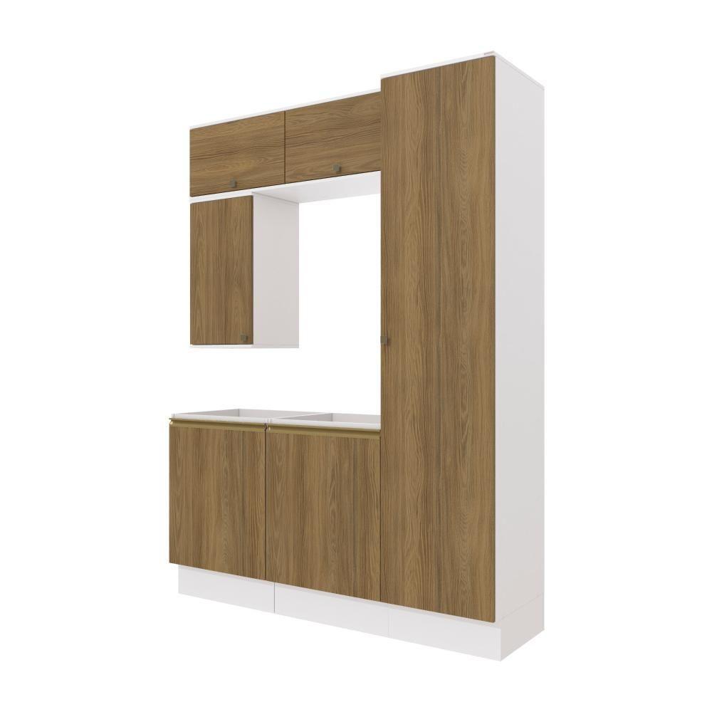 Conjunto Para Banheiro Kappesberg Celeste 6 Peças Branco/nogueira 170cm - 4