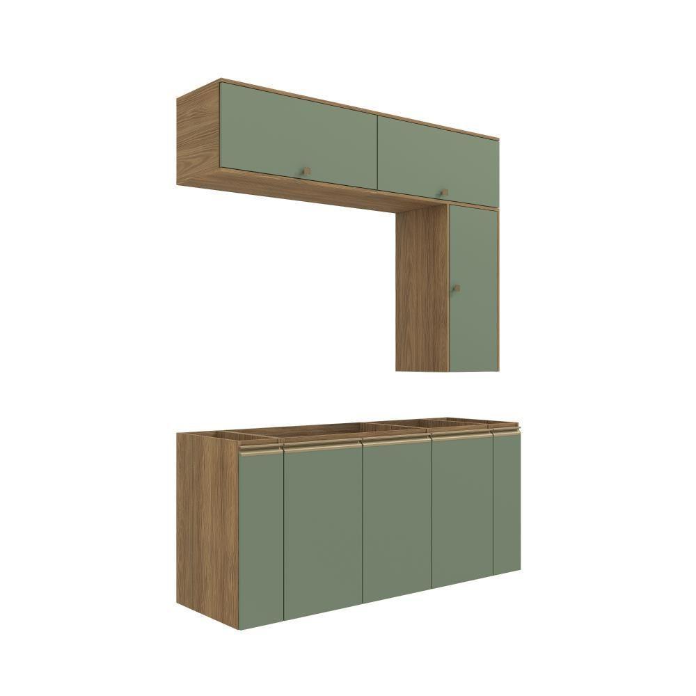 Conjunto Para Banheiro Kappesberg Celeste 7 Peças Nogueira/verde 160cm - 4