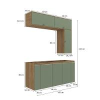 Conjunto Para Banheiro Kappesberg Celeste 7 Peças Nogueira/verde 160cm - 2