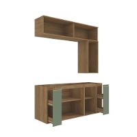 Conjunto Para Banheiro Kappesberg Celeste 7 Peças Nogueira/verde 160cm - 3