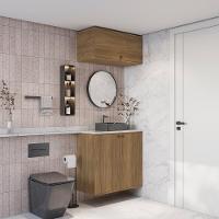 Conjunto Para Banheiro Com Basculante Kappesberg Celeste 2 Peças Nogueira 80cm - 5