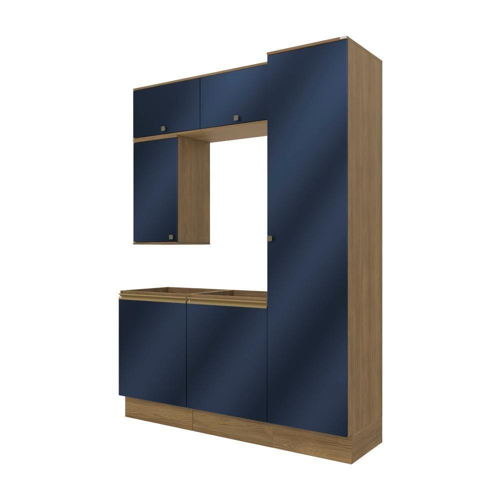 Conjunto Para Banheiro Kappesberg Celeste 6 Peças Nogueira/azul 170cm - 4