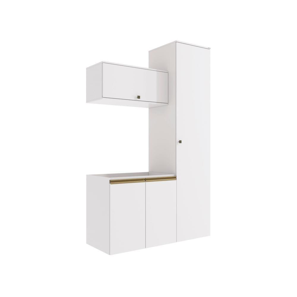 Conjunto Para Banheiro Kappesberg Celeste 3 Peças Branco 130cm - 4