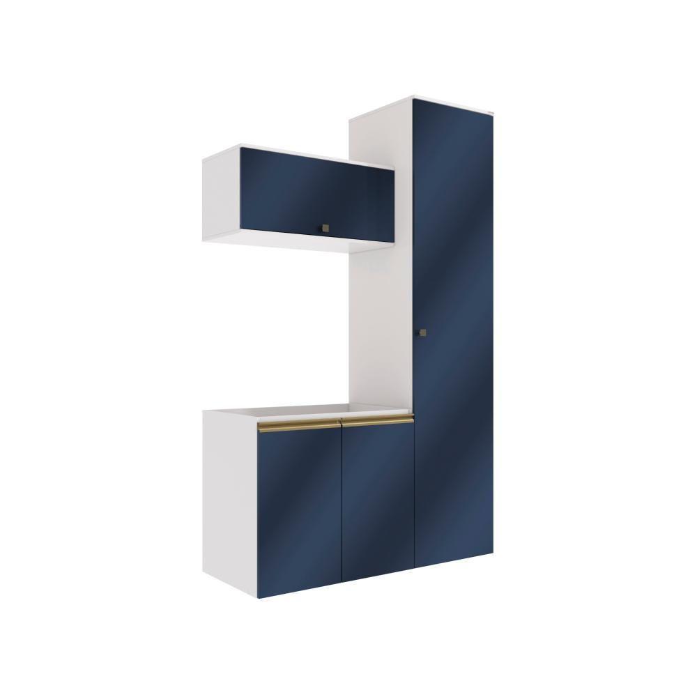 Conjunto Para Banheiro Kappesberg Celeste 3 Peças Branco/azul 130cm - 4