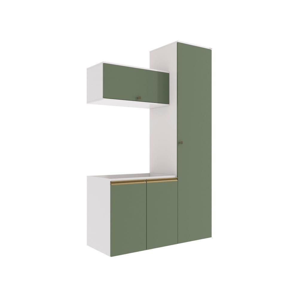 Conjunto Para Banheiro Kappesberg Celeste 3 Peças Branco/verde 130cm - 4