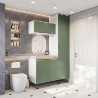 Conjunto Para Banheiro Kappesberg Celeste 3 Peças Branco/verde 130cm - 1