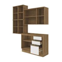 Conjunto Para Banheiro Kappesberg Celeste 4 Peças Nogueira/branco 200cm - 3