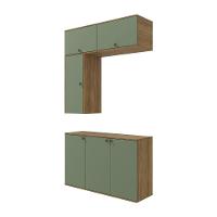 Conjunto Para Banheiro Kappesberg Celeste 4 Peças Nogueira/verde 120cm - 4