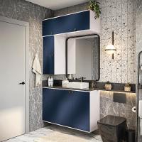 Conjunto Para Banheiro Kappesberg Celeste 4 Peças Branco/azul 120cm - 1