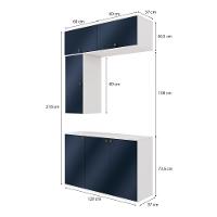 Conjunto Para Banheiro Kappesberg Celeste 4 Peças Branco/azul 120cm - 2