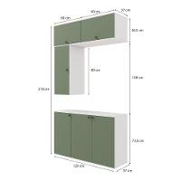 Conjunto Para Banheiro Kappesberg Celeste 4 Peças Branco/verde 120cm - 2