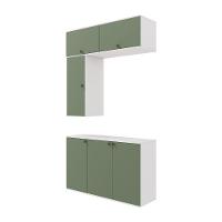 Conjunto Para Banheiro Kappesberg Celeste 4 Peças Branco/verde 120cm - 4