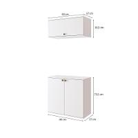 Conjunto Para Banheiro Com Basculante Kappesberg Celeste 2 Peças Branco 80cm - 2